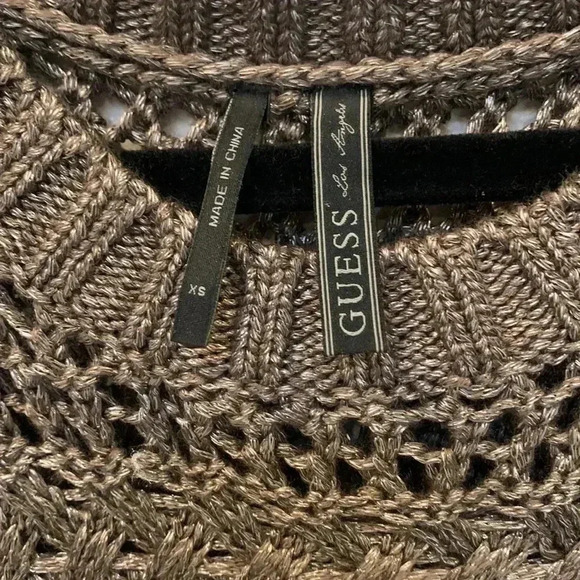 Guess Metallic Net Crew Neck Sweater - Picture 4 of 6